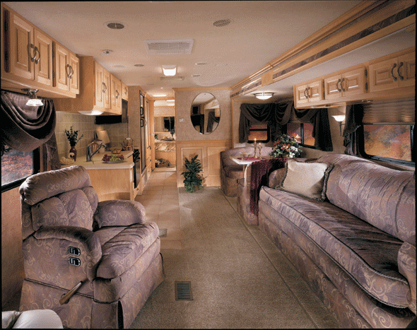376 DS Cross Country SE Class A Motorhome Interior